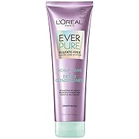L'Oreal Paris EverPure Scalp Care + Detox Sulfate Free Conditioner for Color-Treated Hair, Invigorates Scalp and Renews Hydration, Menthol and Neem Leaf Extract, 8.5 Ounces