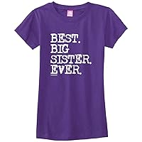 Threadrock Big Girls' Best Big Sister Ever Fitted T-Shirt