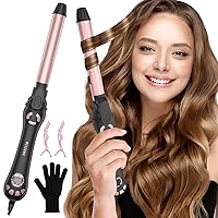 Curling Iron Rotating Curling Wands - 2 Speed Hair Curler 1 inch Automatic Curling Iron, Hair Wand Curling Iron Dual Voltage 20 Temperature Setting 250°- 450°F LCD Display for All Hair Types Length