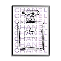 Stupell Industries Glam Black Purple Perfume Bottle Designer Cosmetic, Design by Amanda Greenwood, 11 x 14