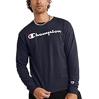 Champion Men's Long Sleeve T-shirt, Classic T-shirt for Men (Reg. Or Big & Tall)