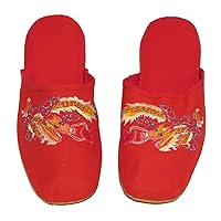Handmade Embroidered Dragon Chinese Women's Cotton Slippers
