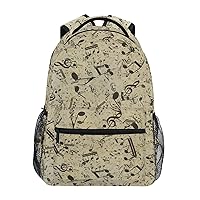 ALAZA Grunge Style Music Notes Backpack for Women Men,Travel Trip Casual Daypack College Bookbag Laptop Bag Work Business Shoulder Bag Fit for 14 Inch Laptop