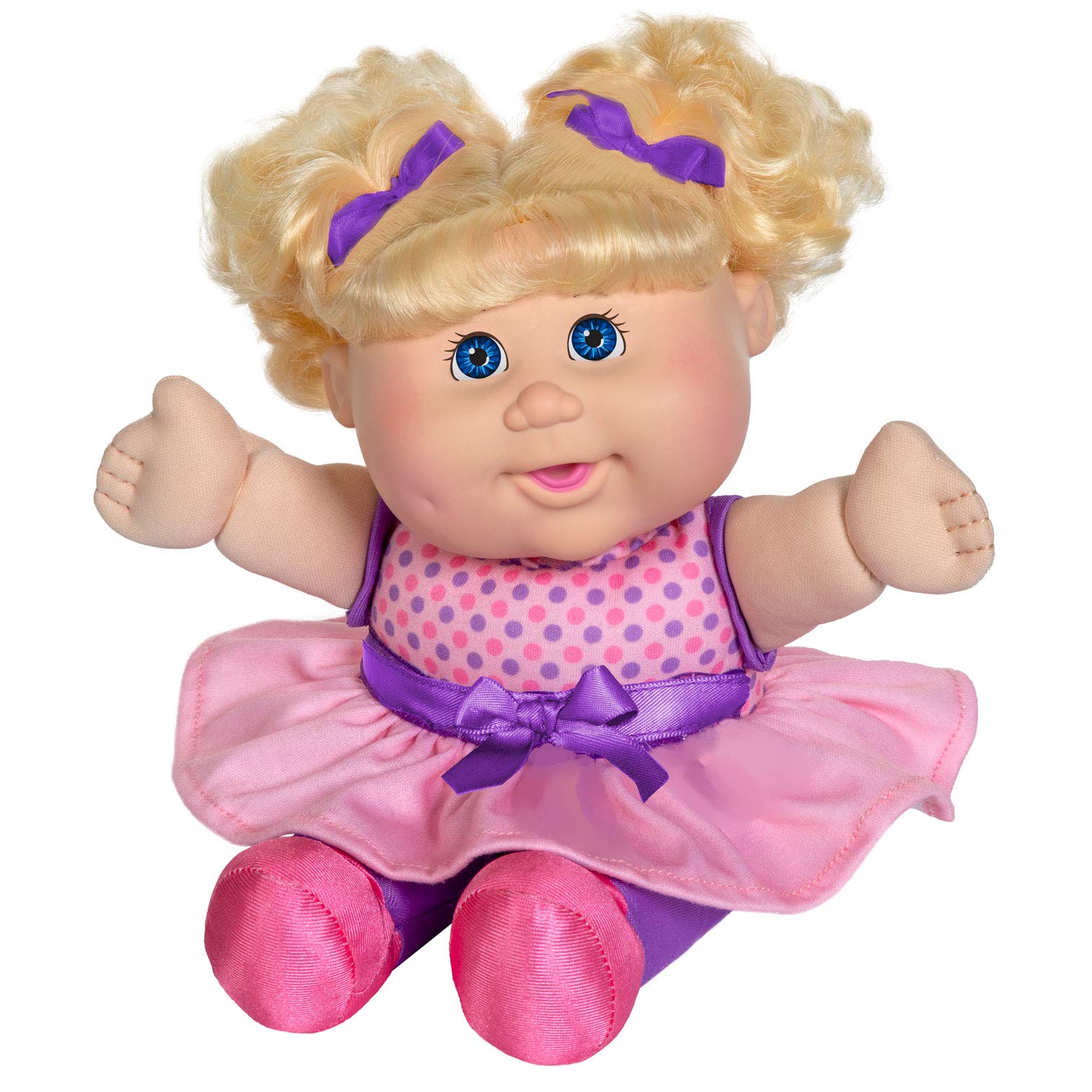 Cabbage Patch Kids Deluxe Babble ‘n Sing Toddler in Pink Fashion, 11” - Squeeze Hand, Giggles, 9 Sing-Along Songs - Classic 1998 CPK Dolls!