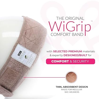 MILANO COLLECTION No-Slip Wig Grip Band Original WiGrip Comfort Band for Women Tension-Free Glueless Wig Installs Tan One Size Fit All