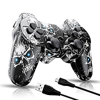 ISHAKO Controller for PS3, Wireless Controller for Sony PlayStation 3, Remote Control with 6-Axis High-Performance Motion Sense, Dual Vibration, 450mAh Battery with Charging Cable