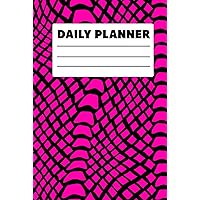 Daily Planner: Neon Snake Animal Print Daily Planner for Your Schedule, Intentions, Gratefulness, Priorities, Connection with People, Nourishment & ... Safari Traveler, Animal Lover, Student & Mom