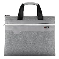 Tote Document Bag Zippered Oxford Canvas Document Briefcase