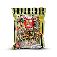 Norimaki Arare Mate - Crispy Japanese Rice Cracker | Glutinous Rice, Soy Sauce and Seaweed | Low Carb Rice Cracker Snacks, Seaweed Flavor 16 Oz - (Pack of 1)