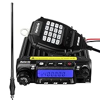 Retevis RT9000D Mobile Radio(1 Pack) Bundle with Mobile Radio Antenna(1 Pack), High Power Mobile Transceiver, Emergency Alarm Custom Keys, Long Range Mini Mobile Two Way Radio