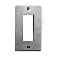 ZOLBONNE Switch/Outlet Compatible Square Hole Switch Plate Aluminum Die Cast [Made in Japan] Vertical Mouth