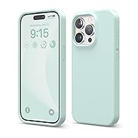 elago Compatible with iPhone 15 Pro Case, Liquid Silicone Case, Full Body Protective Cover, Shockproof, Slim Phone Case, Anti-Scratch Soft Microfiber Lining, 6.1 inch (Mint)