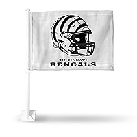 Rico Industries NFL Cincinnati Bengals Helmet Logo Double Sided Car Flag Double Sided Car Flag - 16