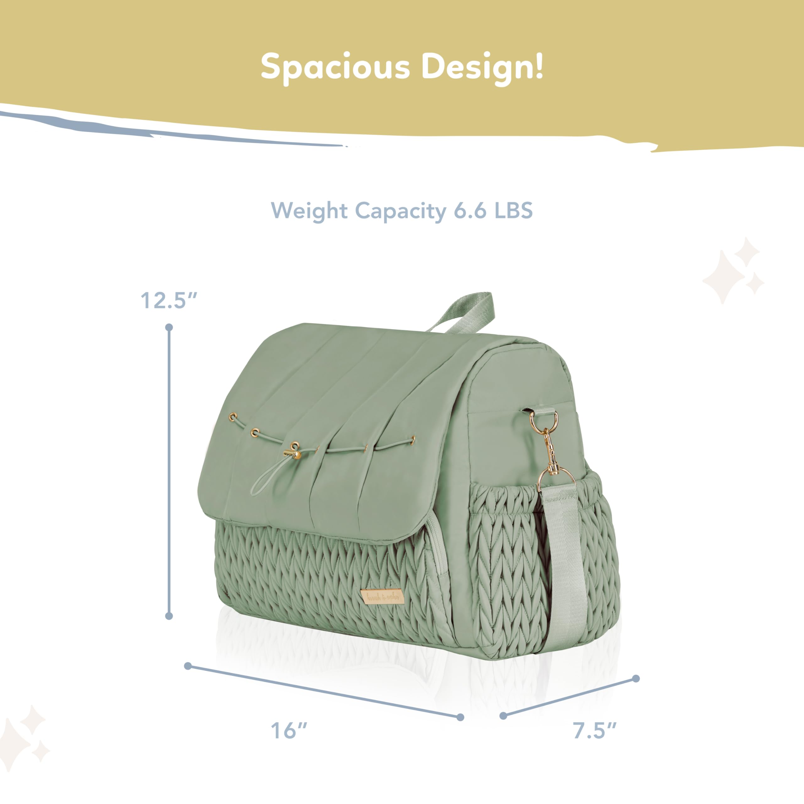 Hannah&Sophia Belle Convertible Diaper Backpack & Messenger Bag