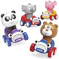 4-Pack Baby Toys for 1 Year Old boy,Press and go Animal car Toys for Toddler Toys Age 1-3,Birthday Gifts for 1 2 3 Year Old boy Toys