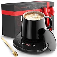 Mug Warmer with Mug, Coffee Cup Warmer with Auto Shut Off, Smart Coffee Mug Warmer with 2 Temp Settings, 1-12H Time Setting, LCD Display, Coffee Warmer for Desk, Office, Birthday