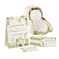 Kate Aspen Decorations Safari Baby Shower, One Size, Advice Cards & Game