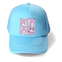 Girls Baseball Cap Cute My Melody Hat Kids UV Protection Caps Adjustable Snapback Cap for Summer
