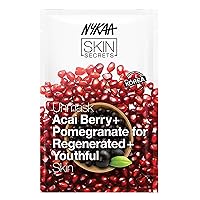Nykaa Naturals Skin Secrets Bubble Sheet Mask, Acai Berry and Pomegranate, 0.67 oz - Hydrating Face Mask Skincare Sheet - Brightening Sheet Face Mask