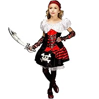 Girl's Luxury Buccaneer Steampunk Pirate Costume