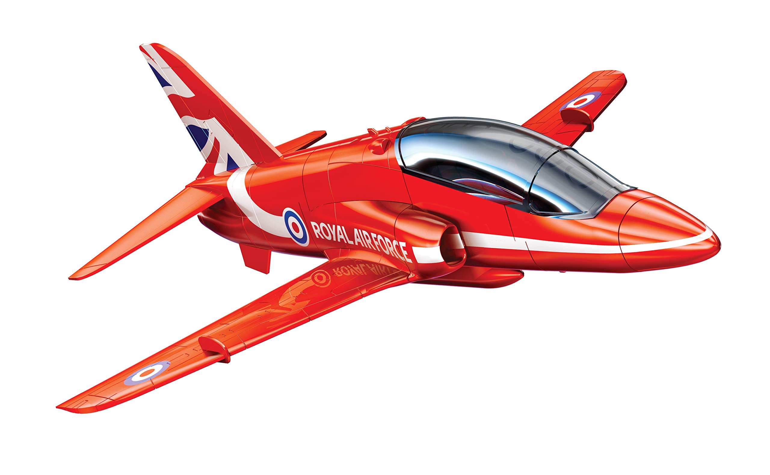 Airfix Quickbuild RAF Red Arrows Hawk Snap Together Plastic Model Kit J6018, Red & Black, 10 x 6 x 2 inches