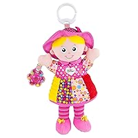 Lamaze My Friend Emily Car Seat and Stroller Toy - Soft Baby Hanging Toys - Baby Crinkle Toys with High Contrast Colors - Baby Travel Toys Ages 0 Months and Up