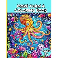 More than a coloring book for ages 3+, 8.5x11 glossy cover, sea creatures for tracing, coloring and cut out, alphabet and number tracing More than a coloring book for ages 3+, 8.5x11 glossy cover, sea creatures for tracing, coloring and cut out, alphabet and number tracing Paperback