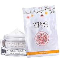 Per Lei Vitamin C Sheet Mask and Cell Renewal Night Cream Set