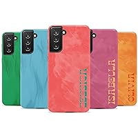 Custom Outlined Name Colorful Summer Phone Case, Personalized Phone Case Designed for Samsung Galaxy S24 Plus, S23 Ultra, S22, S21, S20, S10, S10e, S9, S8, Note 20, 10