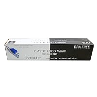 Plastic Food Wrap- 800 SQ. FT. BPA-Free, Includes Optional Slide Cutter, Extra Cling And No Mess, Clear