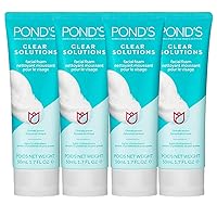 Pond's Clear Solution, Foaming Face Wash, Removes Excess Oil, Face Cleanser, 4-Pack of 1.07 Fl Oz Each