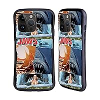 Head Case Designs Officially Licensed Jaws Collage Art Graphics Hybrid Case Compatible with Apple iPhone 15 Pro Max