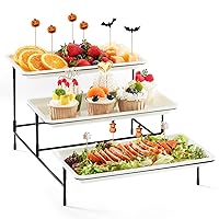Lifewit 3 Tier Plastic Serving Tray for Party Supplies, 12