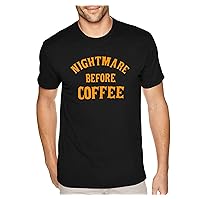 Men's Tee Halloween Nightmare Before Coffee Party Crewneck Short Sleeve T-Shirt