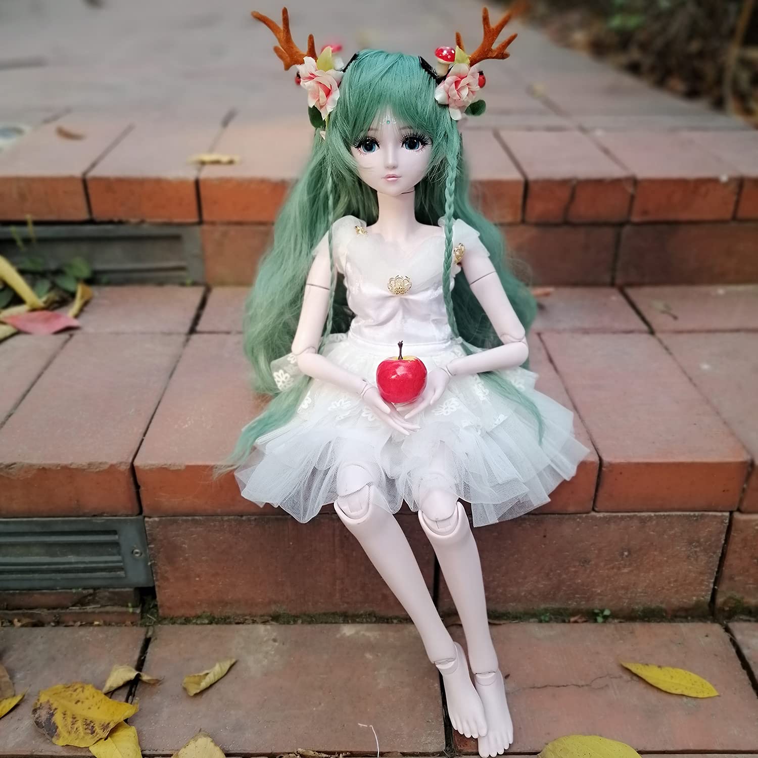 EVA BJD Green Deer 1/3 BJD Doll Spirit Demon Girl 24inch 60cm 19 Ball Jointed Dolls Baby Doll Toy Gift for Child