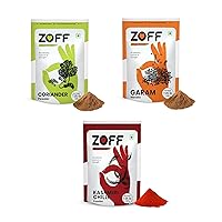 ZOFF Spices Combo Pack of 3 - Traditional Indian Spice Powder with Kashmiri Chili Powder, Garam Masala, Coriander Powder - 200 grams/7.05 Oz each…