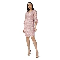 Adrianna Papell Women's Floral Embroidery Sheath Dress