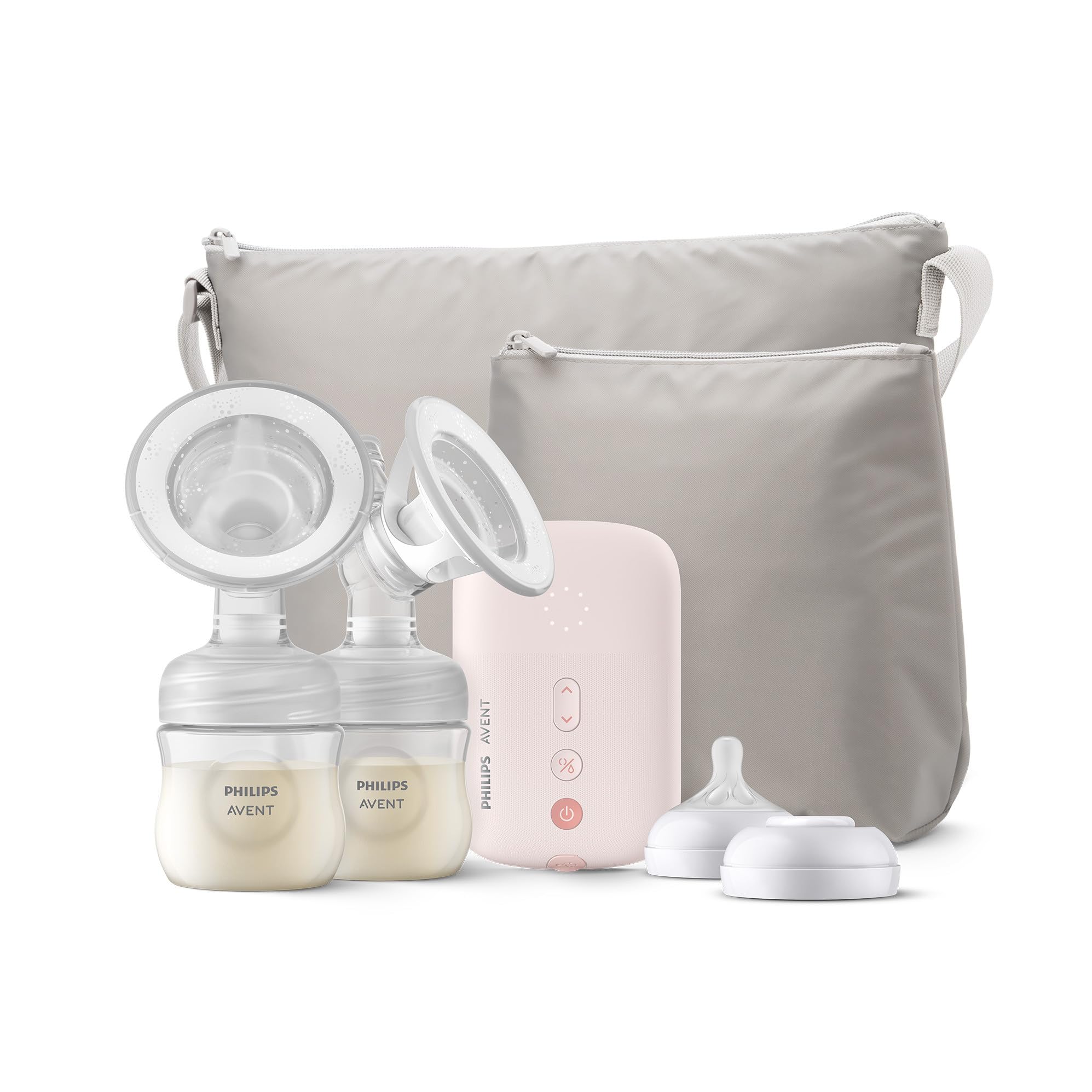 Philips Avent Double Electric Breast Pump - Electric Breast Pump, Hospital Strength, BPA-Free with Travel Bag and Pouch, SCF393/82