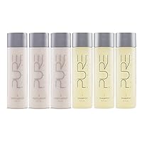 Pure by Gloss Body Lotion + Shampoo, Fresh Lemon Scent, for All Skin and Hair Types, Cruelty and Paraben Free, Luxurious Moisturizing, Softening & Smoothing Formula, for Men, Women, 8.5oz Each, 6 Pack