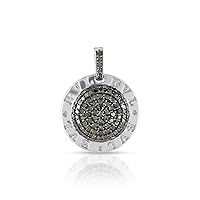 20.8 cts 925 Solid Sterling Silver Coin Shape Pendant, Natural Polki Diamond Pendant, Diamond Pendant, Fine Quality Diamond Pendant For Her