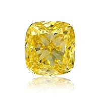 0.45 ct. GIA Certified Diamond, Cushion Modified Brilliant Cut, FIY - Fancy Intense Yellow Color, VS1 Clarity Perfect Jewelry Gift Rare