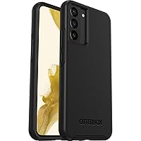 OtterBox Galaxy S22+ Symmetry Series Case - BLACK, Ultra-Sleek, Wireless Charging Compatible, Raised Edges Protect Camera & Screen