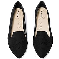 Women's Wide Width Flat Shoes, Classic Soft Round Toe Design Ballet Flats.