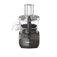 Cuisinart 9-Cup Continuous Feed Food Processor with Fine and Medium Reversible Shredding and Slicing Disc, Universal Blade, Continuous-Feed Attachment, and In-Bowl Storage (Gray)