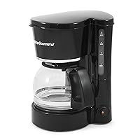 EHC-5055# Automatic Brew & Drip Coffee Maker with Pause N Serve Reusable Filter, On/Off Switch, Water Level Indicator, Black