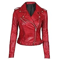 Blingsoul Asymmetrical Style Leather Jacket Women - Classic Pure Leather Womens Motorcycle Jacket
