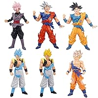 6PCS Dragon Goku Action Figure,Goku Super Hero Anime Toys,Classic Characters Goku Toys for Christmas Birthday Party Favors