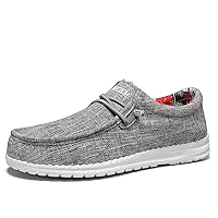 ROTJACM Women's Slip on Cloth Shoes with Arch Support,Plantar Fasciitis Loafers Canvas Comfort Wide Moc-Toe Light Weight Shoes