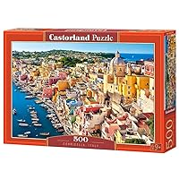 CASTORLAND 500 Piece Jigsaw Puzzles, Corricella, Italy, Seaside, Summer Holiday Place, Adult Puzzle, Castorland B-53742