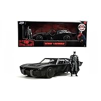 Jada Toys The Batman 1:18 Scale Metal Batmobile Car with Metal Figure, Collecting, Black (253216002), Ages 8 and Up